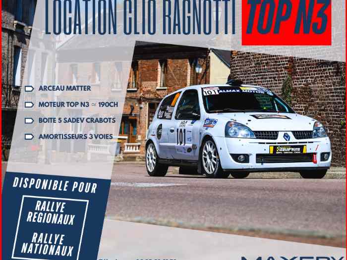 Location Clio Ragnotti TOP N3 - MAXERY COMPETITION 0