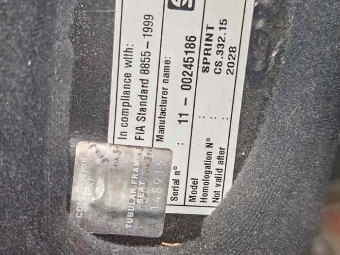 Baquets sparco sprint 1