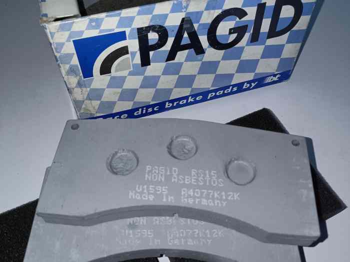 Plaquette pagid rs15 modèle 1595 pour rally2, rally4, r2, r3 etc... 1
