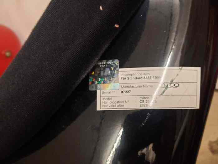 Vds baquets + harnais Homologué 2028 3