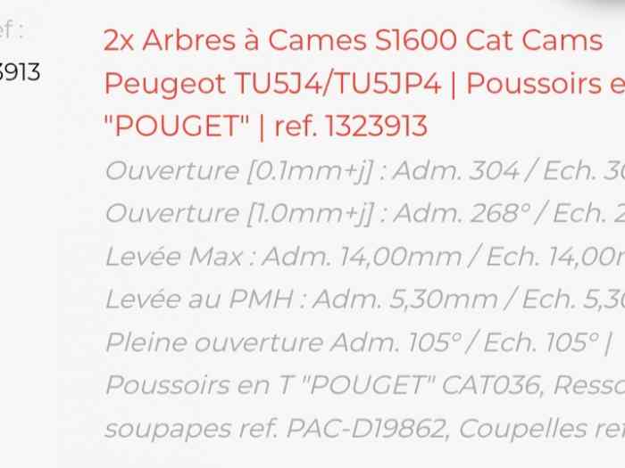 Pouguets cat cam + arbres a cames creux 14mm levé TU 1
