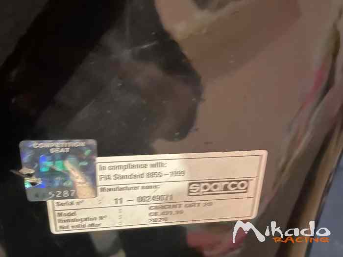 Baquet sparco taille xl 1