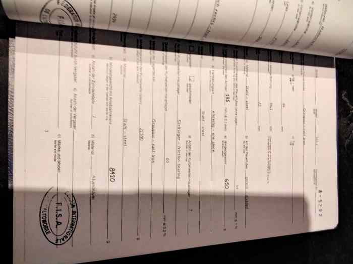 Fiche homologation bmw e30 325i 2