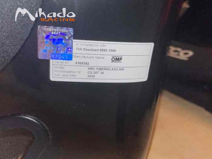 Siège baquet omp HRC-R taille M 3