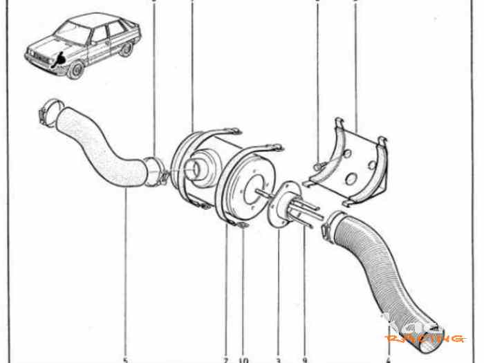 Boite a air pour R11 Turbo GRA 3