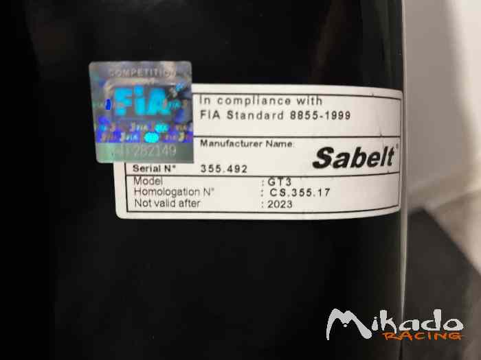 Baquet Sabelt GT3 2