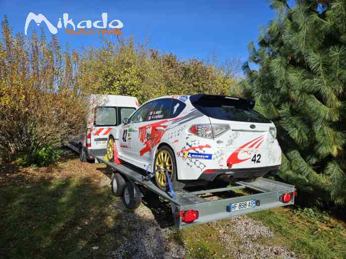 Remorque PORTE VOITURE HUMBAUR 2 essieux roues DESSOUS Réf. : FTK 274022 5