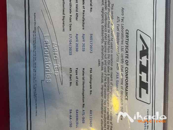 Réservoir ATL 120L 845x437x361 Diesel ou essence 1