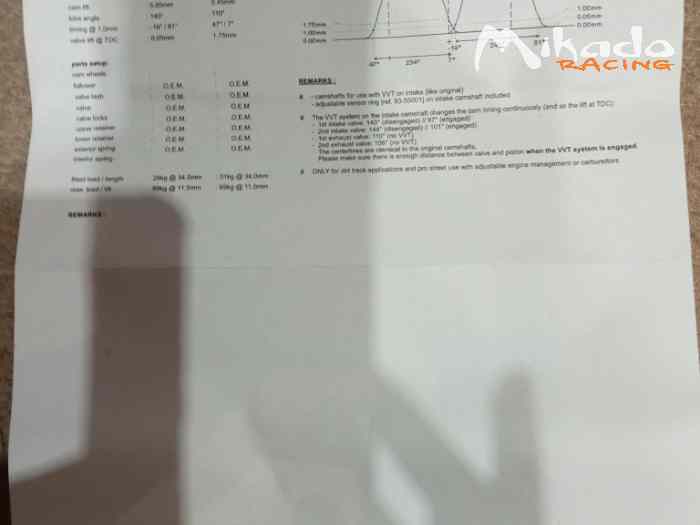 Arbre à cames CATCAMS - F4R.830 / Clio III (Avec VVT , 197hp) réf 5504403. 1