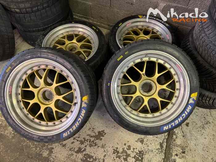 Lot compétition rallye / circuit – Porsche 997 GT3 CUP – jantes BBS center-lock + pneus Michelin + pièces neuves 0