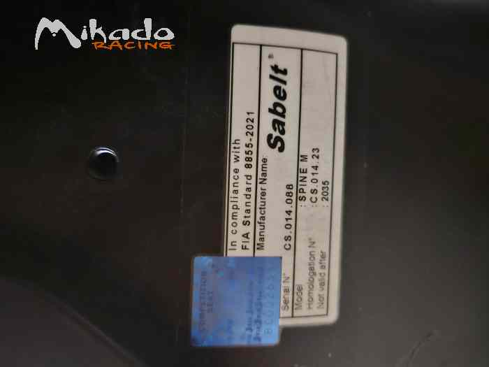 Baquet sabelt Validité 2035 1