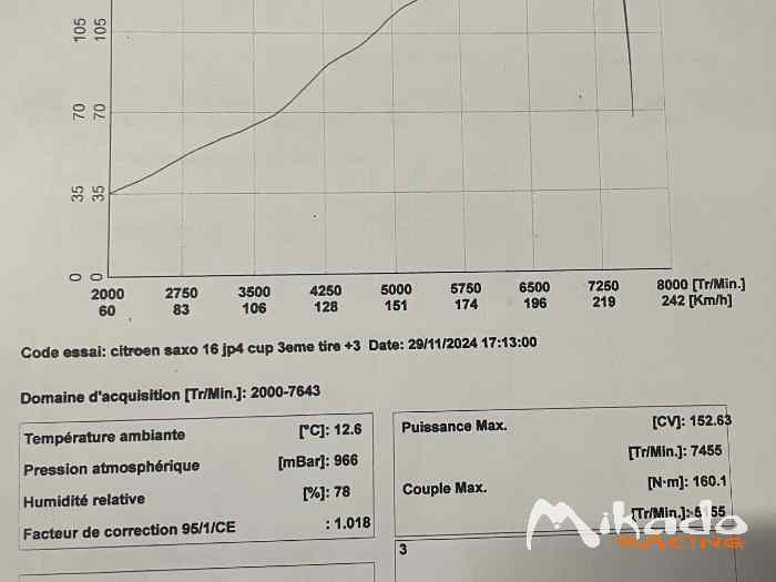 Moteur saxo 106 TU5J4 153cv 2