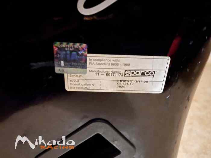 Baquet sparco qrt M 3