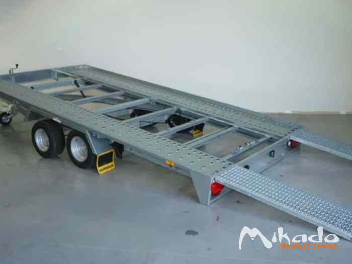 Remorque PORTE VOITURE HUMBAUR 2 essieux roues DESSOUS Réf. : FTK 274022 2