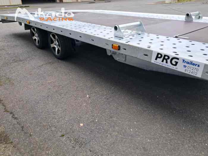 Remorque adaptée voitures larges & DRIFT : PRG TRAILERS PROLINE 5.50 X 2.28 basculant + rampes 2m50 + treuil électrique 5