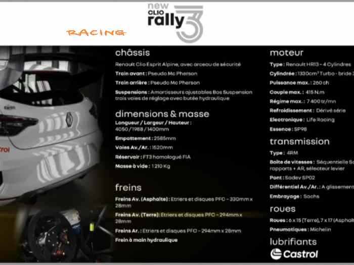 Clio rallye 3 neuve – photo 2 sur 2