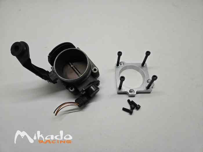 Cale d adaptation pour plénum aluminium de C2 VTS et papillon mécanique Clio 2 RS. 1