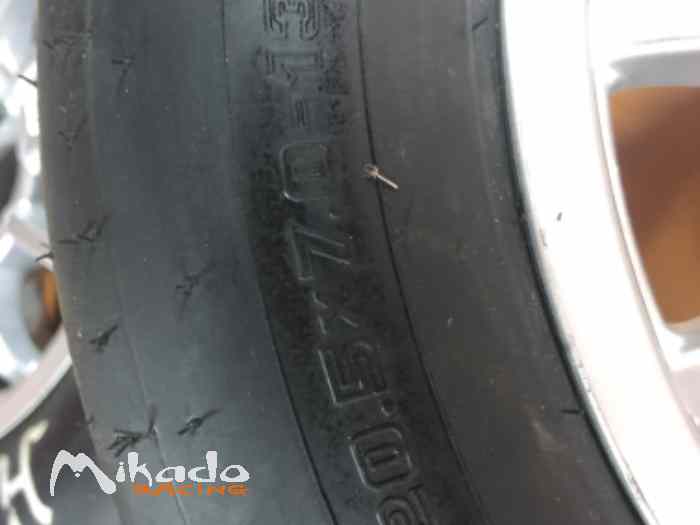 Jantes braid 13 pouces et pneus hoosier r20 neufs 2