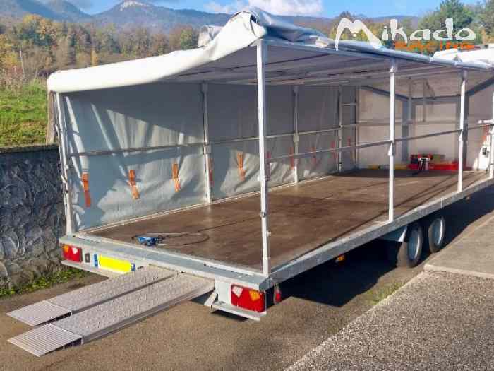 Vends remorque plate voiture fermée DELBERG 5