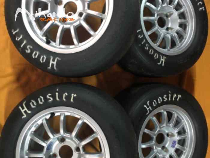 Jantes braid 13 pouces et pneus hoosier r20 neufs 0