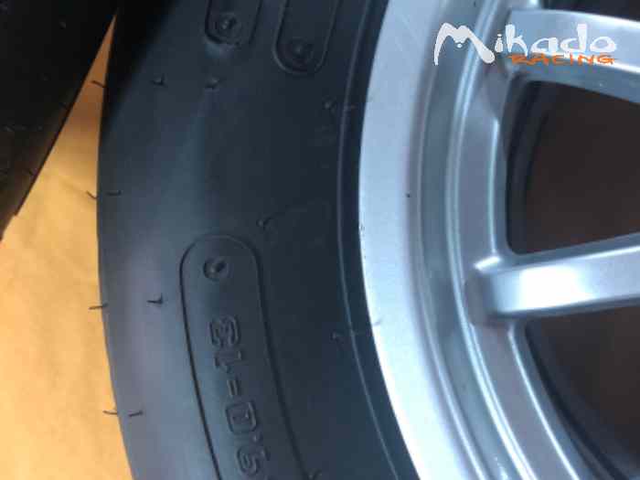 Jantes braid 13 pouces et pneus hoosier r20 neufs 1