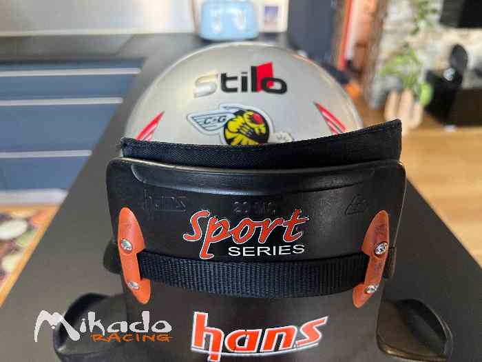 Casque stilo des wrc + Hans 2