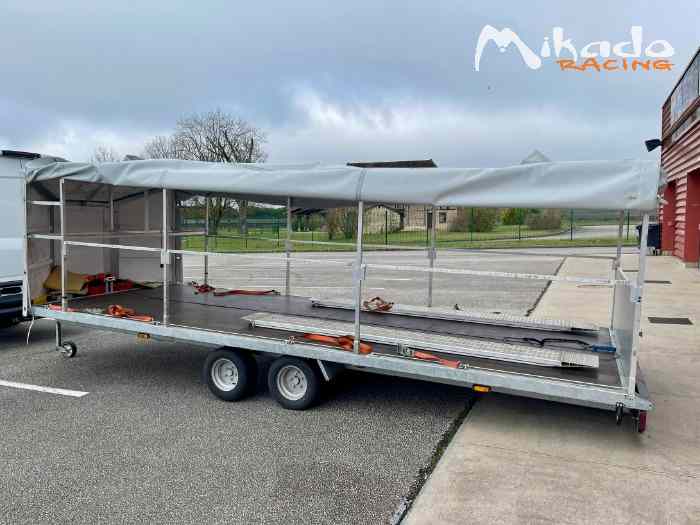 Vends remorque plate voiture fermée DELBERG 0