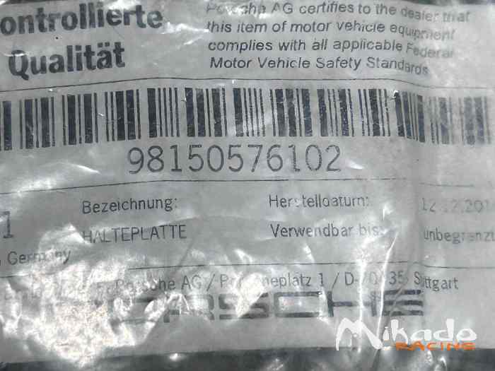 PLAQUE DE RETENUE PORSCHE (98150576102) – photo 2 sur 2