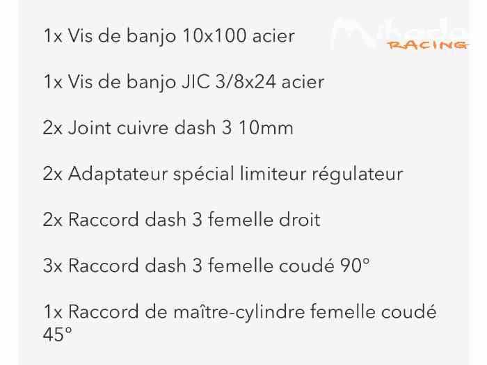 Kit de frein a main hydraulique rrs – photo 4 sur 4