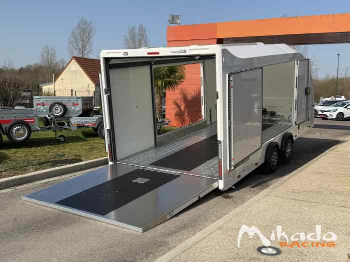 REMORQUE NEUVE PORTE VOITURE CONFIDENTIEL BRIAN JAMES RACE SPORT 5.00m x 2.10m 3T / JANTES ALUMINIUM / TREUIL ELECTRIQUE / KIT DE BASCULEMENT / LIVRAISON DANS TOUTES LA FRANCE... – photo 3 sur 6