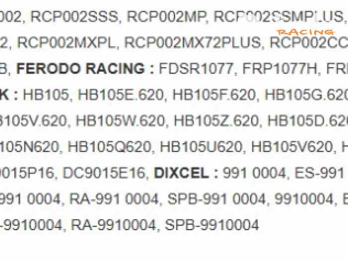 PLAQUETTES ENDLESS NEUVES RCP002 N103SP EP 16MM – photo 5 sur 5