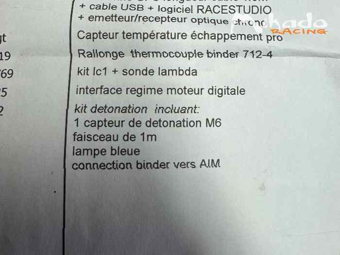 Acquisition données AIM evo4 + innovate LC-1 lambda cable – photo 2 sur 5