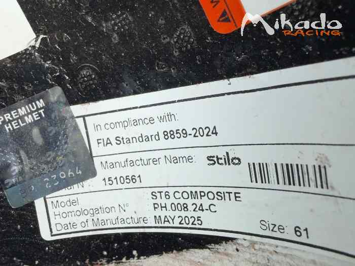 Casque Stilo ST6 R Composite Rally - Snell SA2025 FIA 8859-24 Hans FIA8858-10 – photo 5 sur 6