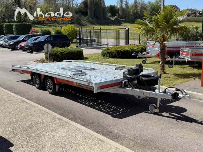 REMORQUE BRIAN JAMES T-TRANSPORTER FULL PACK DEPANNAGE ELECTRIQUE / 5.00 x 2.10m PTAC 3T5 - 3500 KG / LIVRAISON PARTOUT EN FRANCE / PORTE VOITURE BASCULANT – photo 2 sur 6