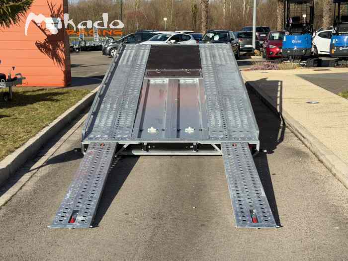 REMORQUE NEUVE BRIAN JAMES TRAILERS T-TRANSPORTER T6 500cm X 210cm 3T5 / PORTE-VOITURE BASCULANT / OPTION TREUIL ELECTRIQUE / TVA RECUPERABLE – photo 3 sur 6