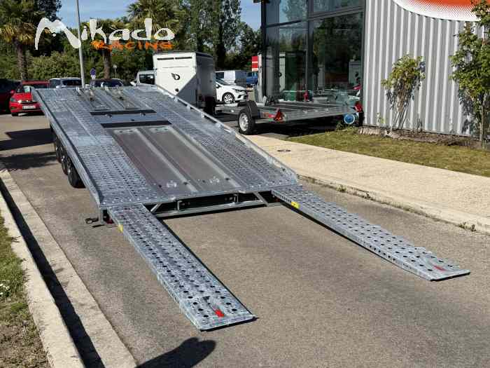 REMORQUE BRIAN JAMES T-TRANSPORTER T6 550 cm x 210 cm 3T5 / 3 ESSIEUX / PTAC 3500 kg / PORTE VOITURE BASCULANT / LIVRAISON PARTOUT EN FRANCE – photo 2 sur 6
