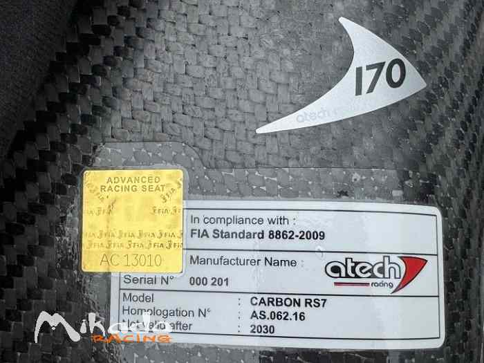 Vends Baquet ATECH 170 neuf pour Rally2 – photo 2 sur 5