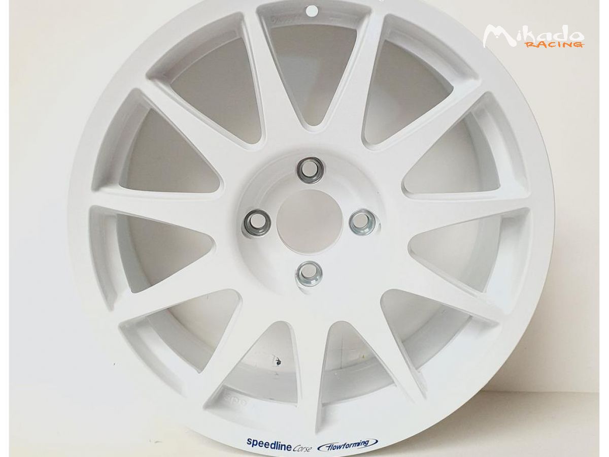 Jante Speedline Stellantis Rally4, 7x17, ET=31, PCD=4x108, CB=65.1, Blanche//Noir – photo 1 sur 2