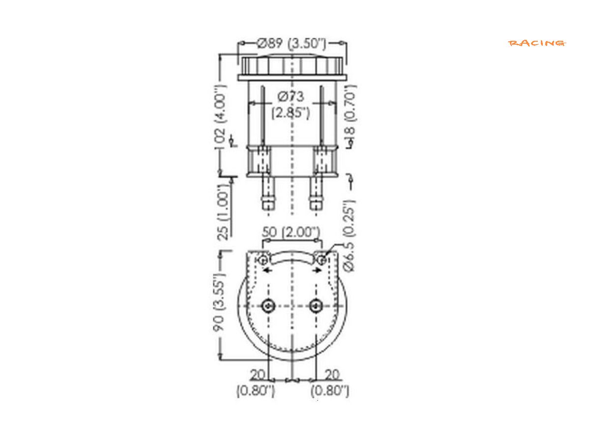 Réservoir de liquide AP Racing CP2293-85 - Neuf, emballage d – photo 4 sur 4