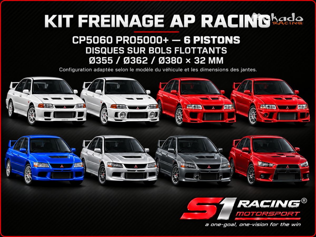 MITSUBISHI EVOLUTION et SUBARU IMPREZA Kits Freinage AP RACING – photo 2 sur 5