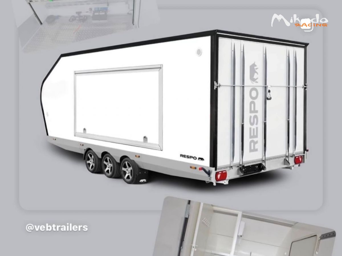 Remorque porte voiture fermee fourgon 6,65m x 2,43m Respo 29990 euros TTC Garantie 5 ans – photo 2 sur 6
