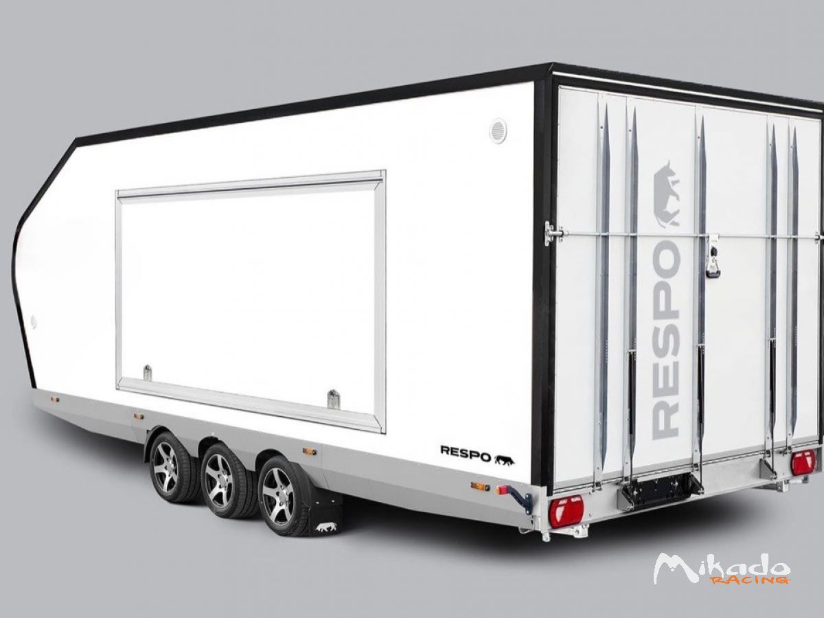 Remorque porte voiture fermee fourgon 6,65m x 2,43m Respo 29990 euros TTC Garantie 5 ans – photo 1 sur 6