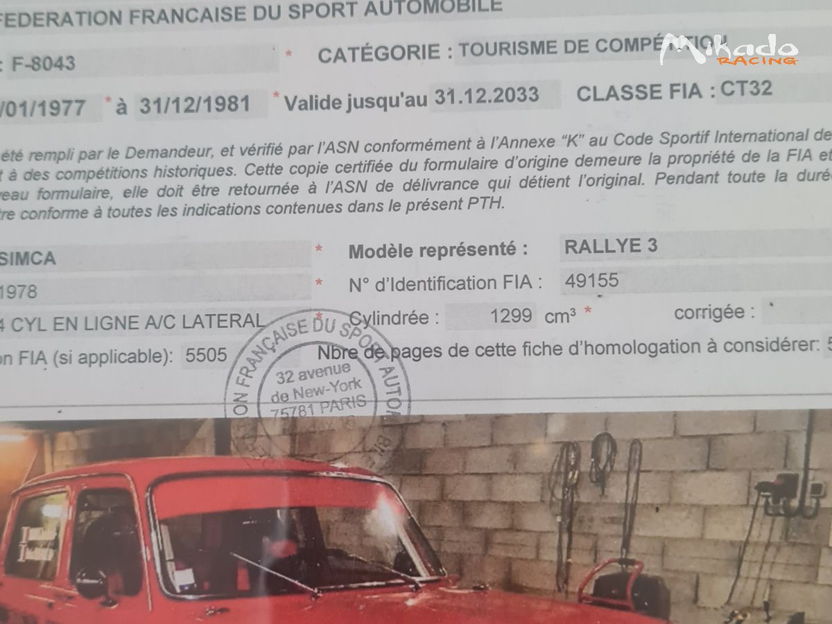 Simca 1000 Rallye3 Gr2 – photo 5 sur 6