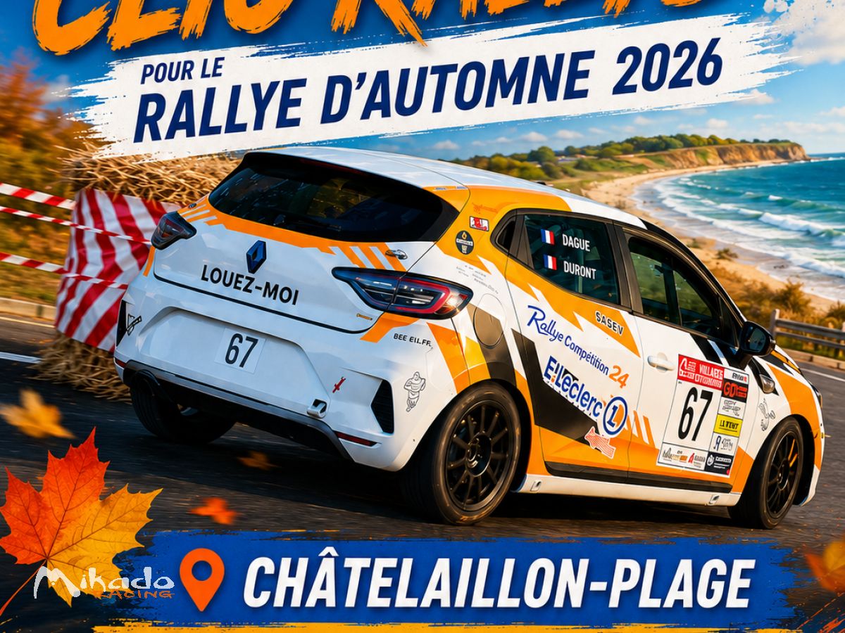LOCATION CLIO RALLY5 – RALLYE D’AUTOMNE 2026