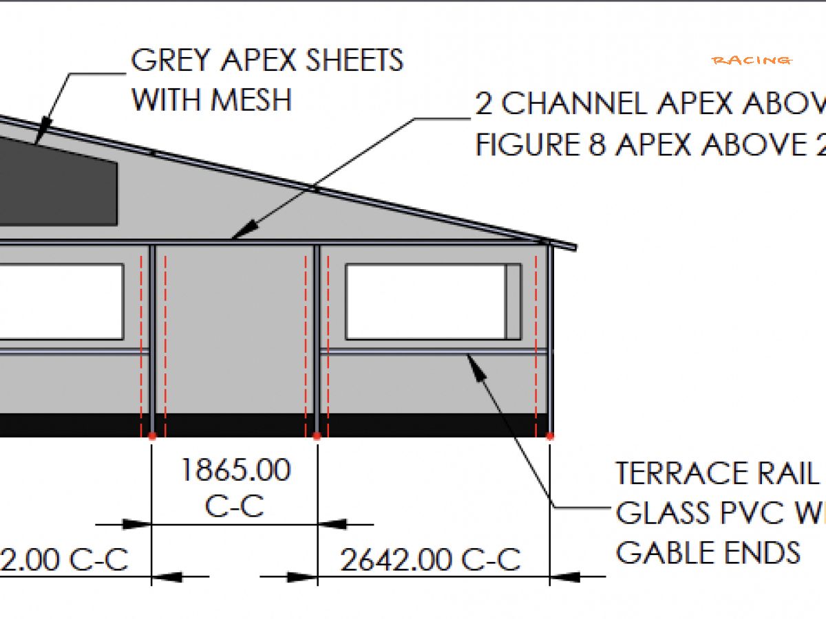 AUVENT MODULAIRE PROFESSIONNEL AWNING & CO – 12,96 × 8 M – SERVI 3 FOIS – photo 2 sur 2