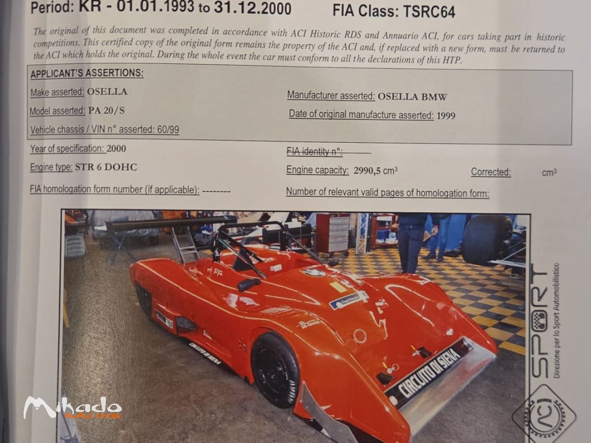 Osella Pa20/S BMW 3000cc by Armaroli CN 1999 – photo 6 sur 6