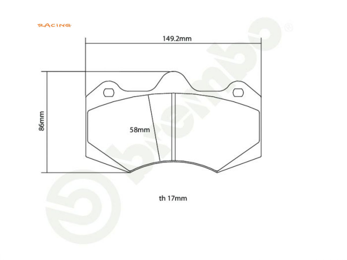 jeu de plaquettes de frein Brembo 07-B314.61 HP2000 – photo 2 sur 2