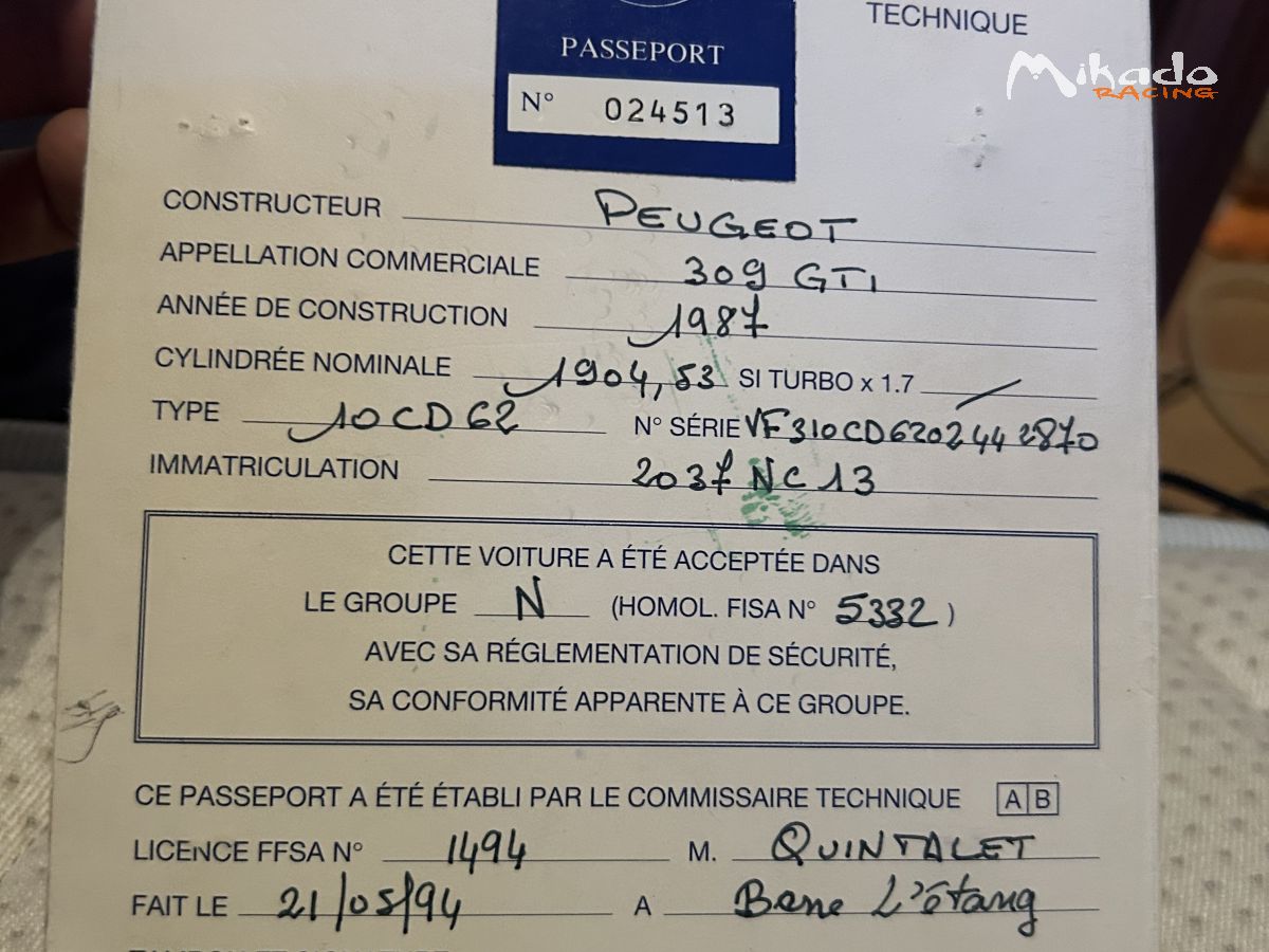 Peugeot 309 GTI phase 1 – photo 2 sur 4