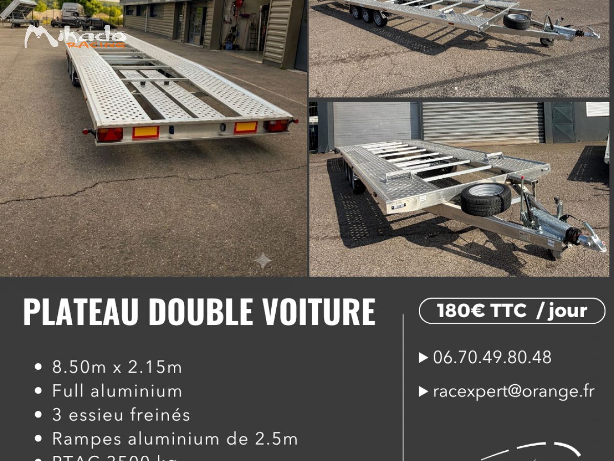 Location remorque double porte voiture