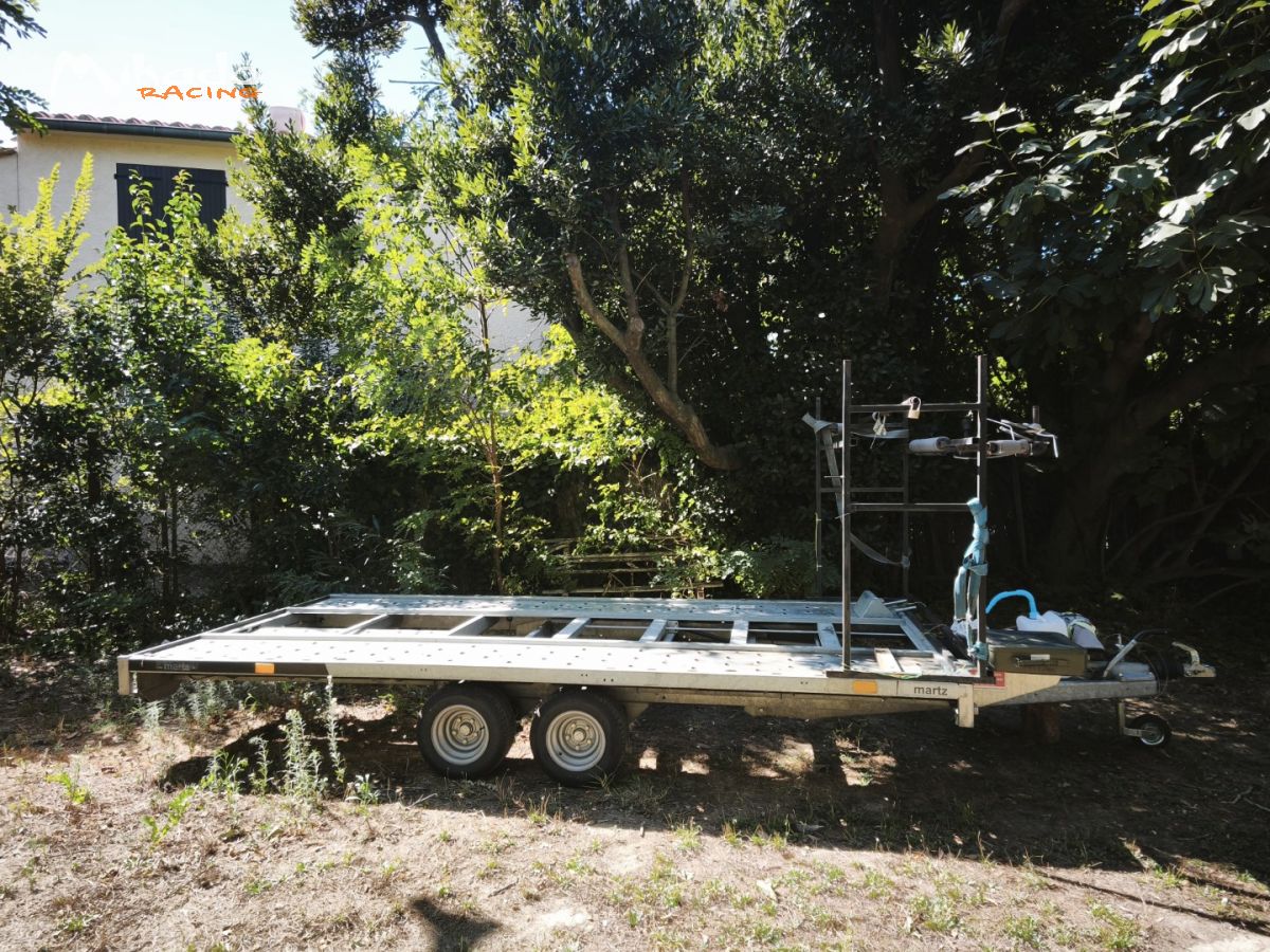Remorque porte-voiture double essieux + treuil + rack roues et barnum 2021 ( sur PERPIGNAN ) – photo 1 sur 5
